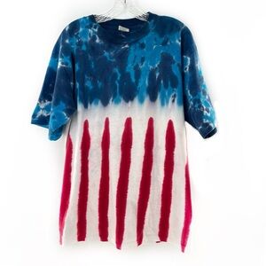 Sundog New Glory Flag Tie Dye T-Shirt 100% Cotton Vintage Y2K Adult Size Large